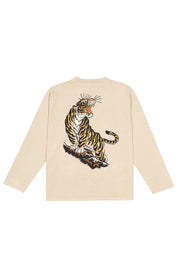 Polera ML Golden Tiger Ecru Mujer | Andres Cruces