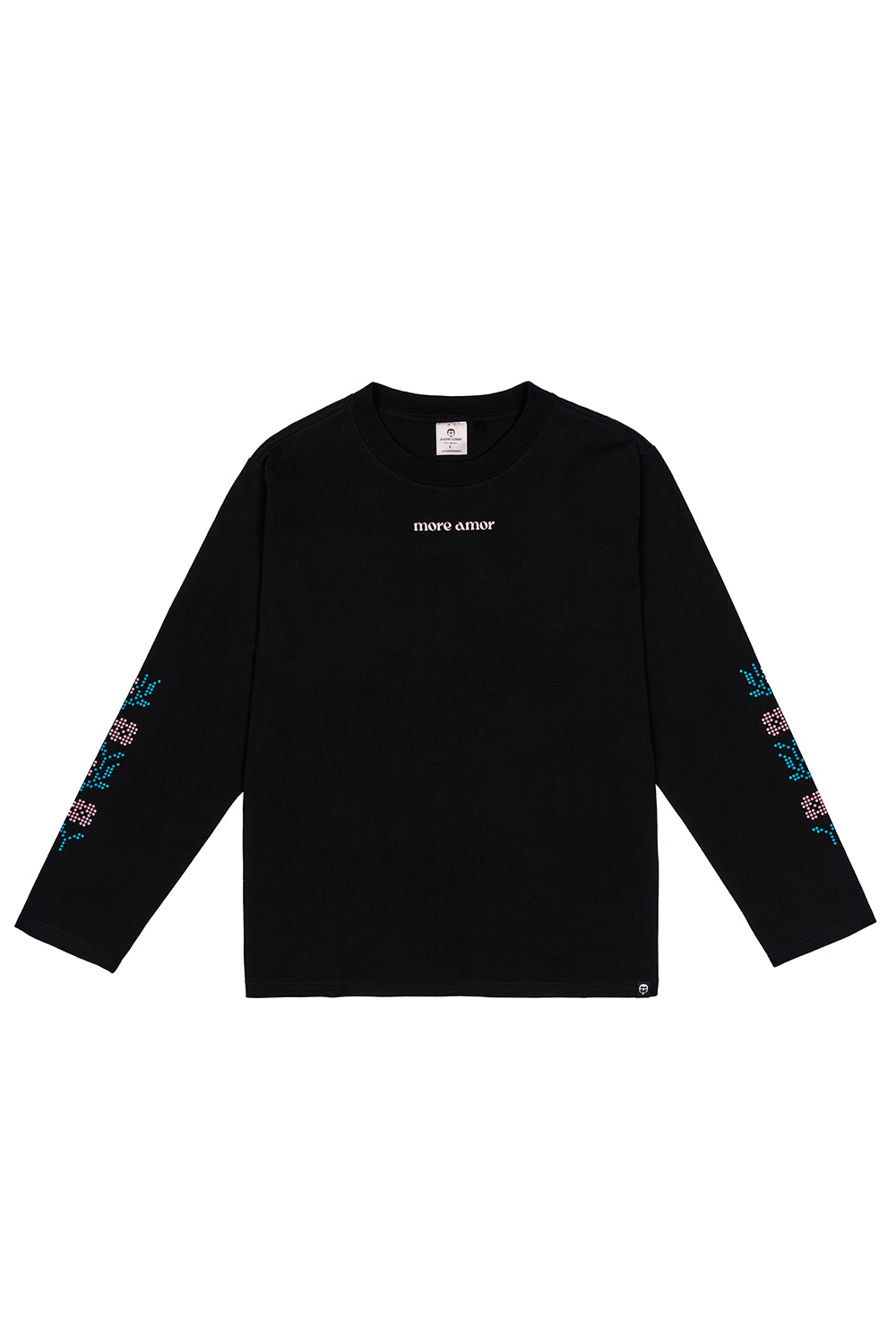 Polera ML Crochet Rose Negra Hombre | Animalita