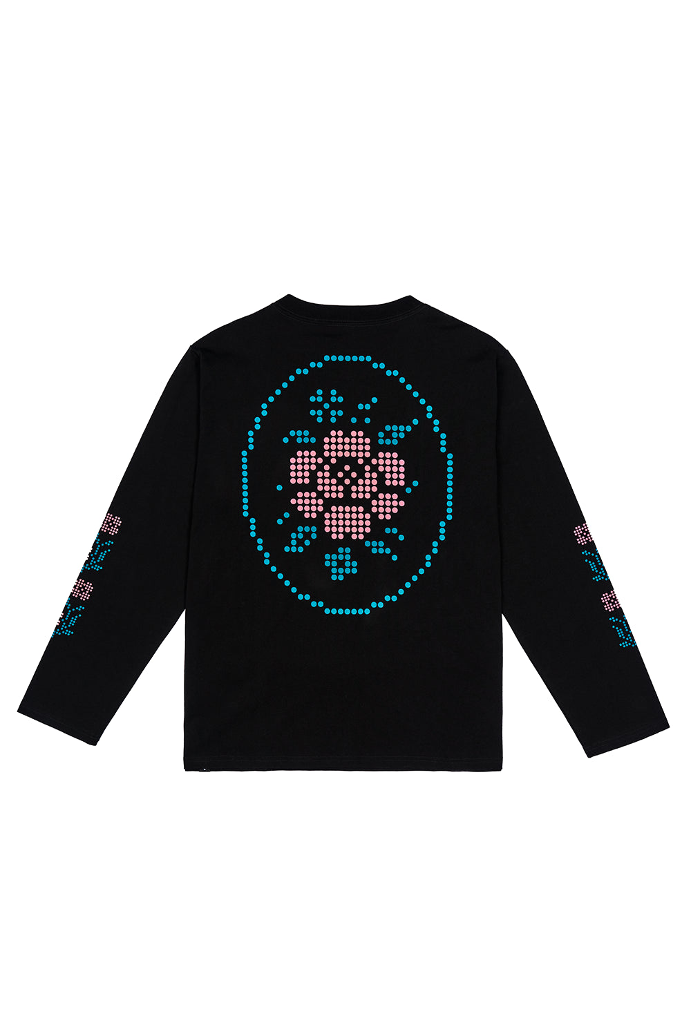 Polera ML Crochet Rose Negra Mujer | Animalita