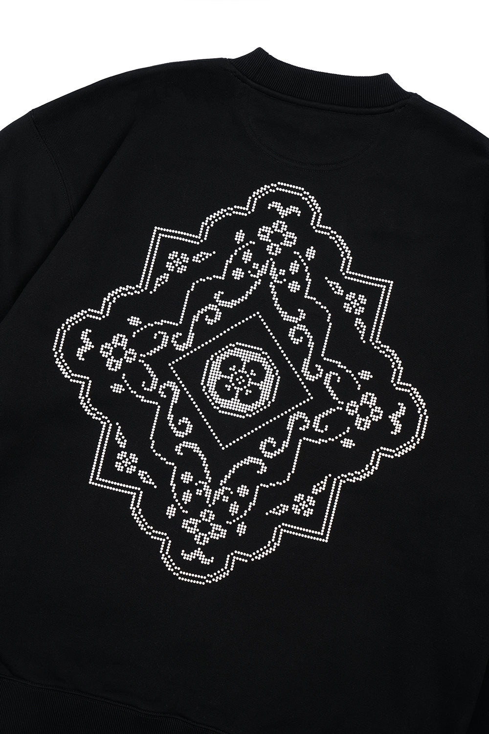 Polerón Crewneck Ornamental Rhombus Negro Hombre | Animalita