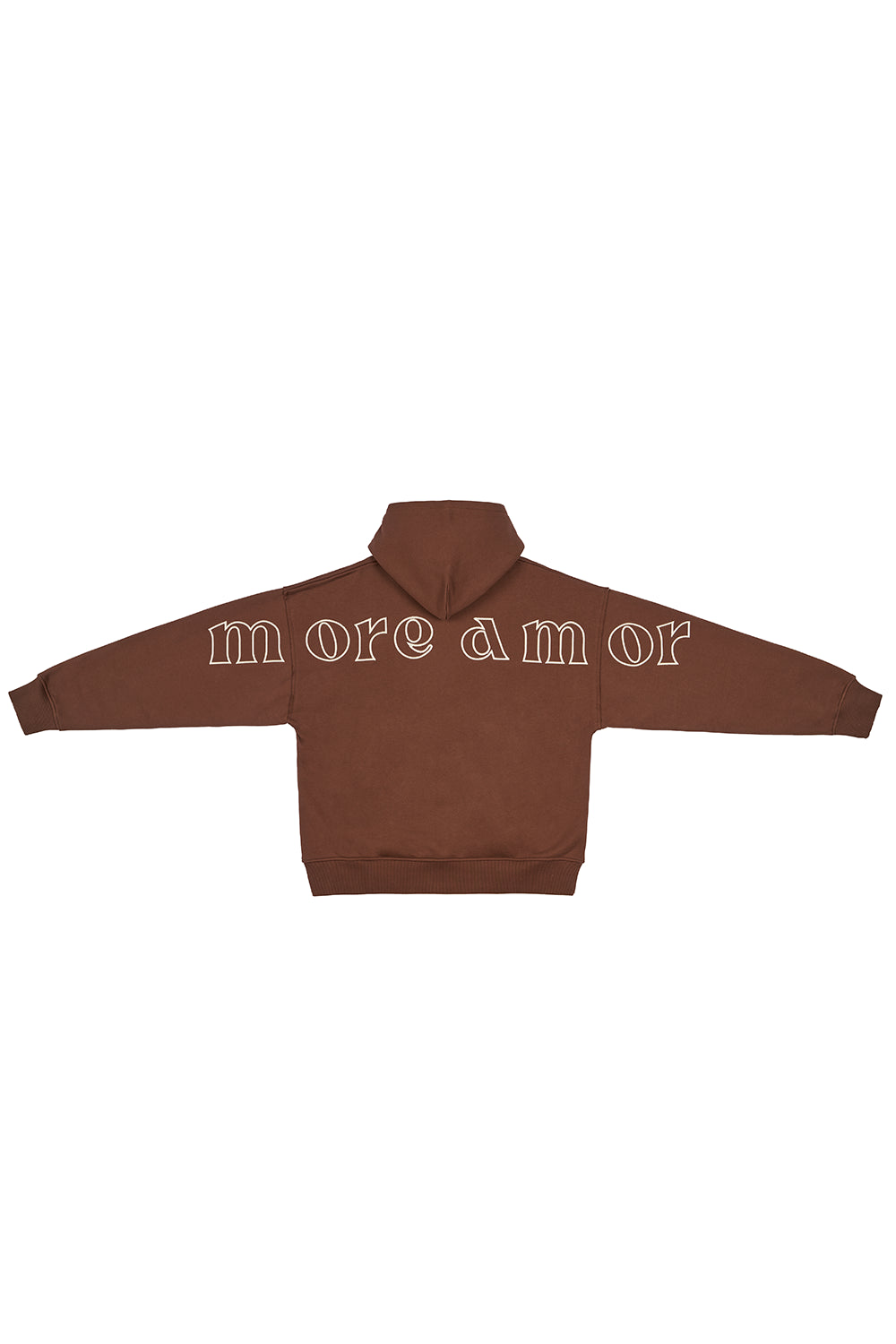 Polerón con Gorro Full Back Café Hombre | more amor