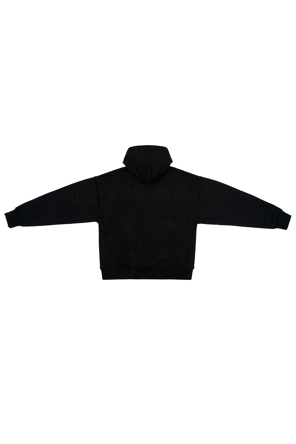 Polerón con Gorro Full Back Negro Hombre | more amor