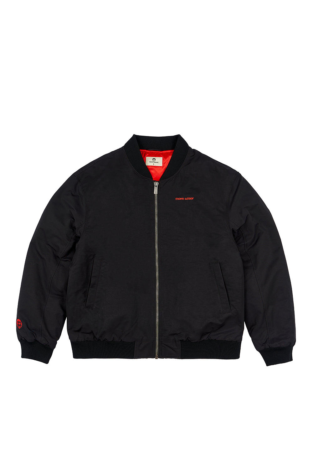 Chaqueta Bomber Flamed Cobra Negra Mujer | Jose Prieto
