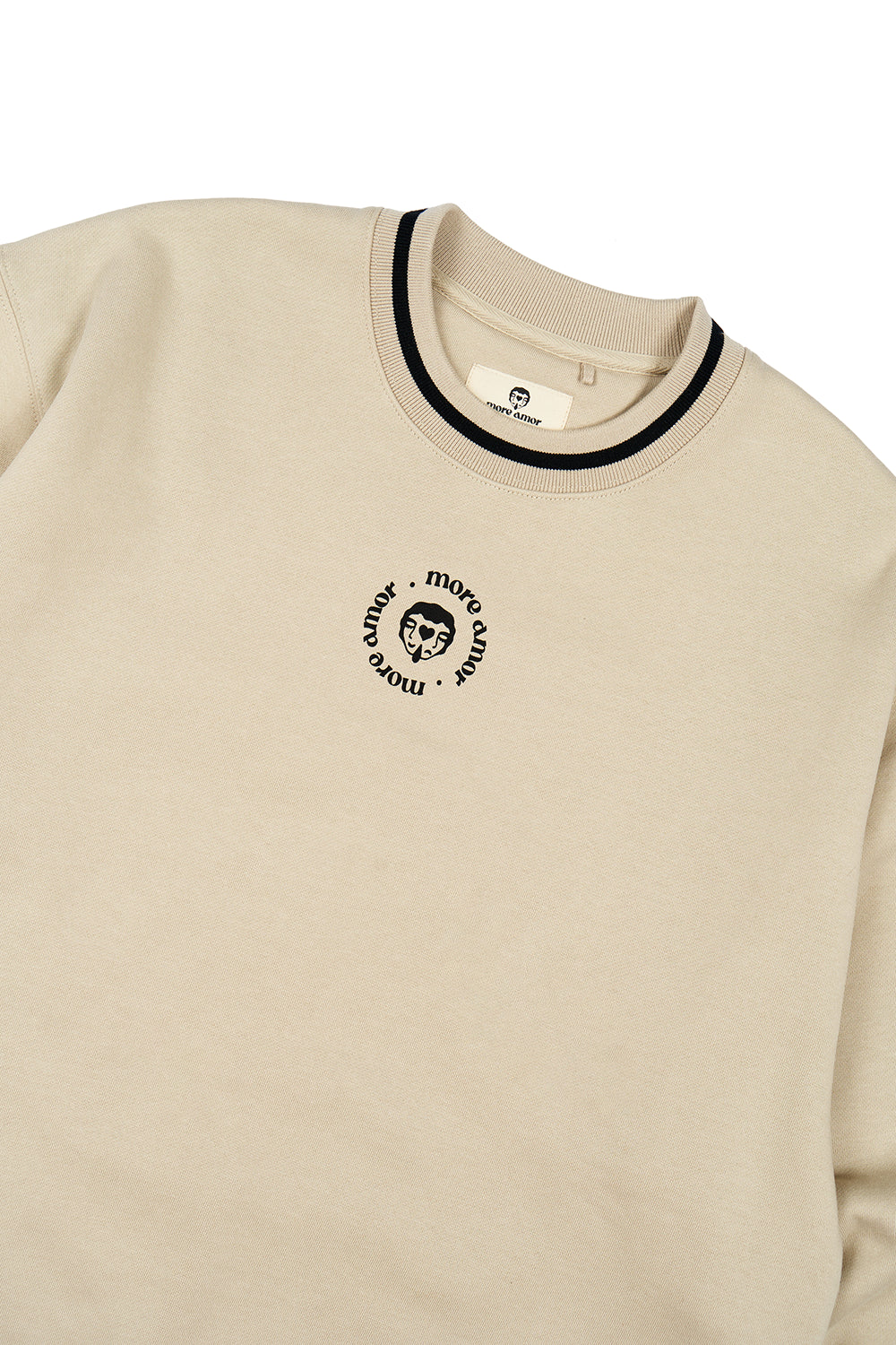 Polerón Crewneck sin Gorro Ecru Hombre | More Amor