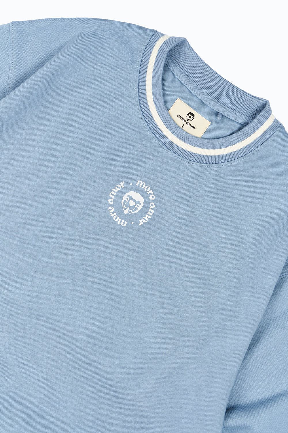 Polerón Crewneck Celeste Hombre | more amor