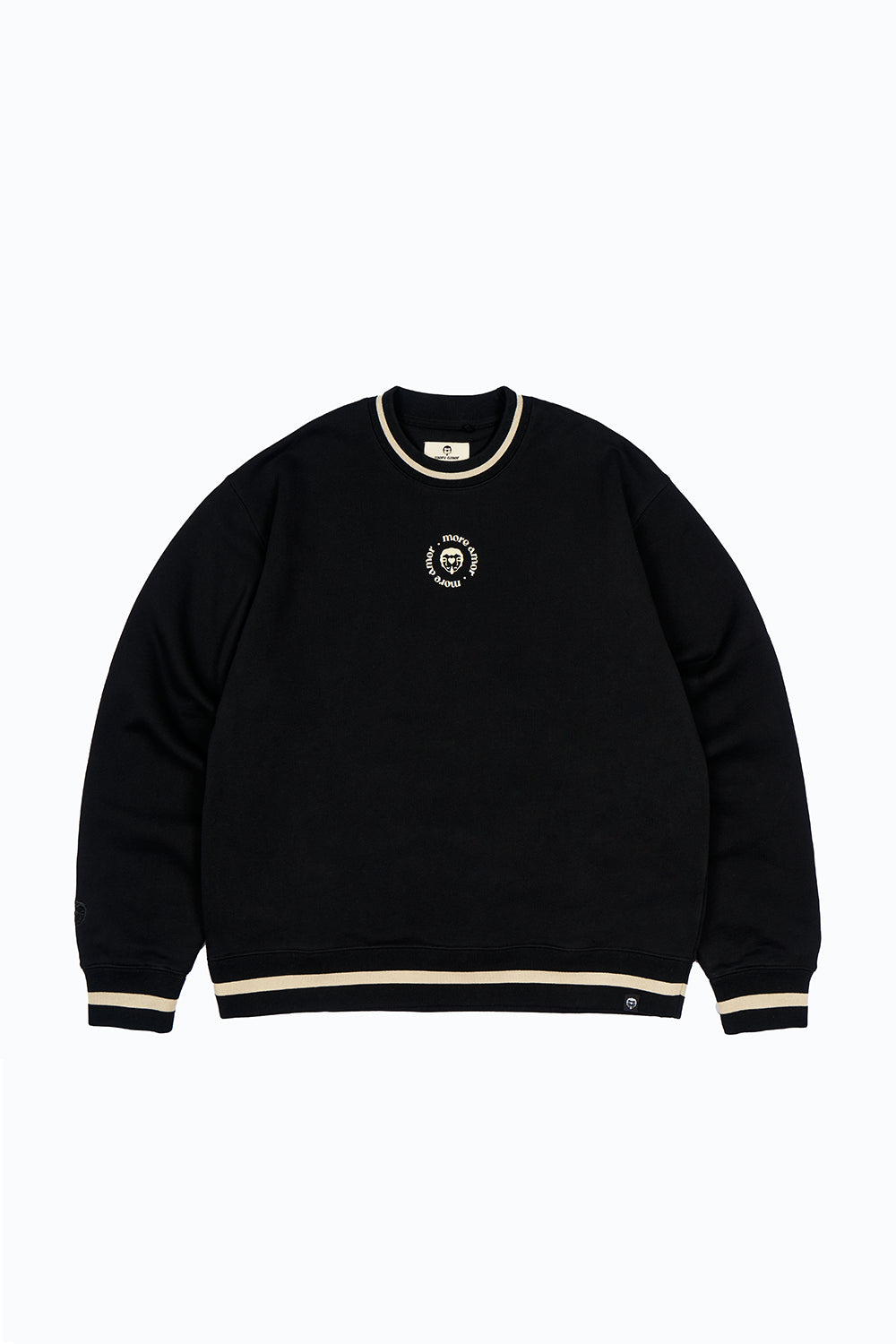 Polerón Crewneck sin Gorro Negro Mujer | More Amor