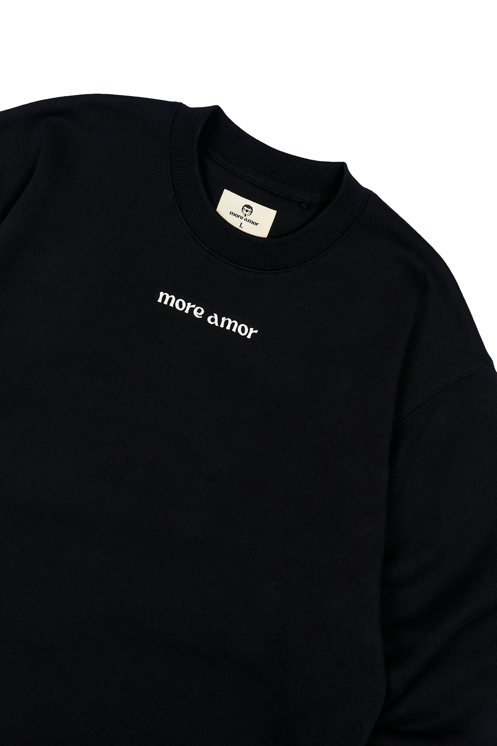 Polerón Crewneck Written Negro Hombre | more amor