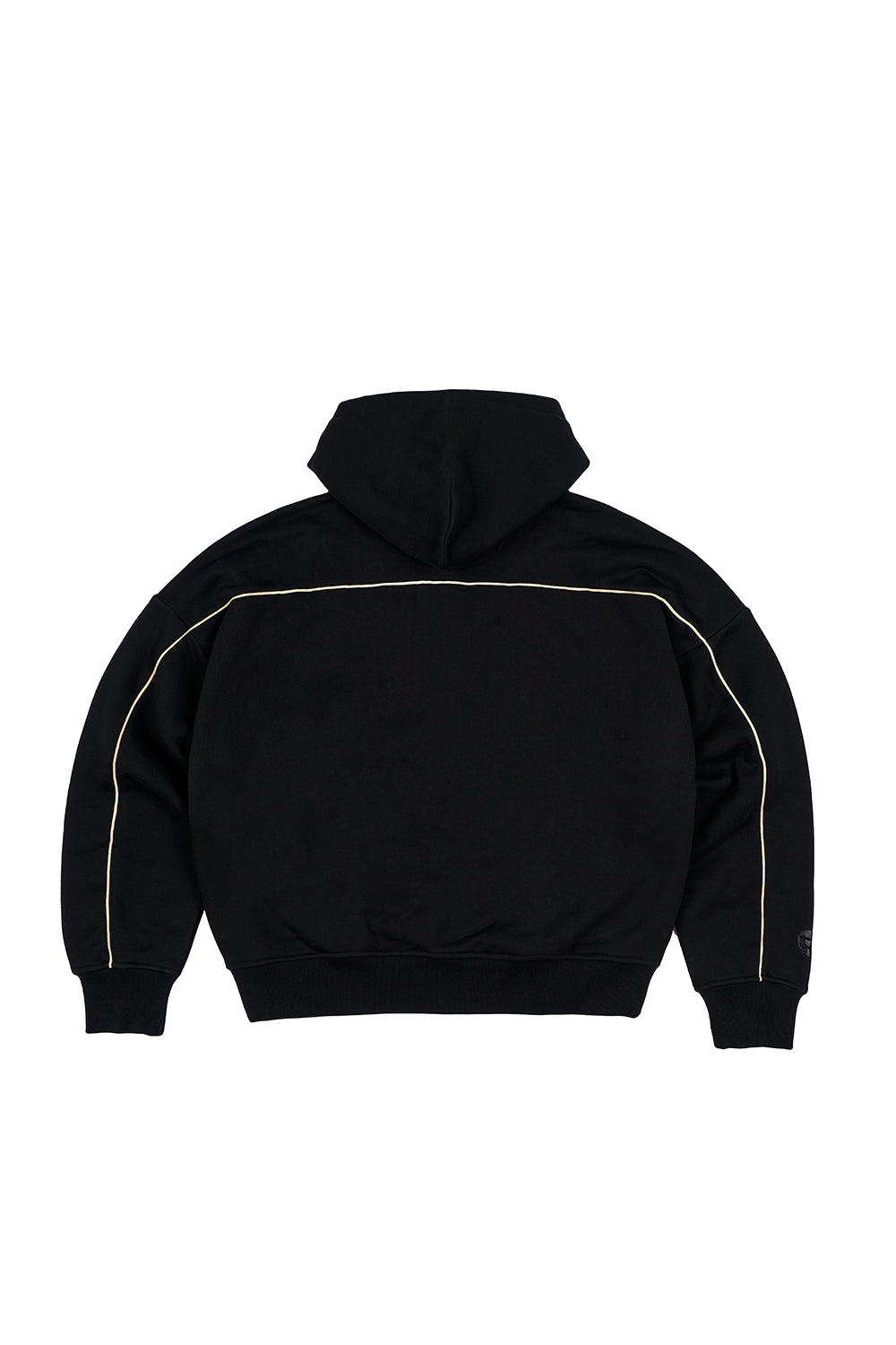 Polerón con Gorro Full Zipper Boxy Negro Mujer | more amor