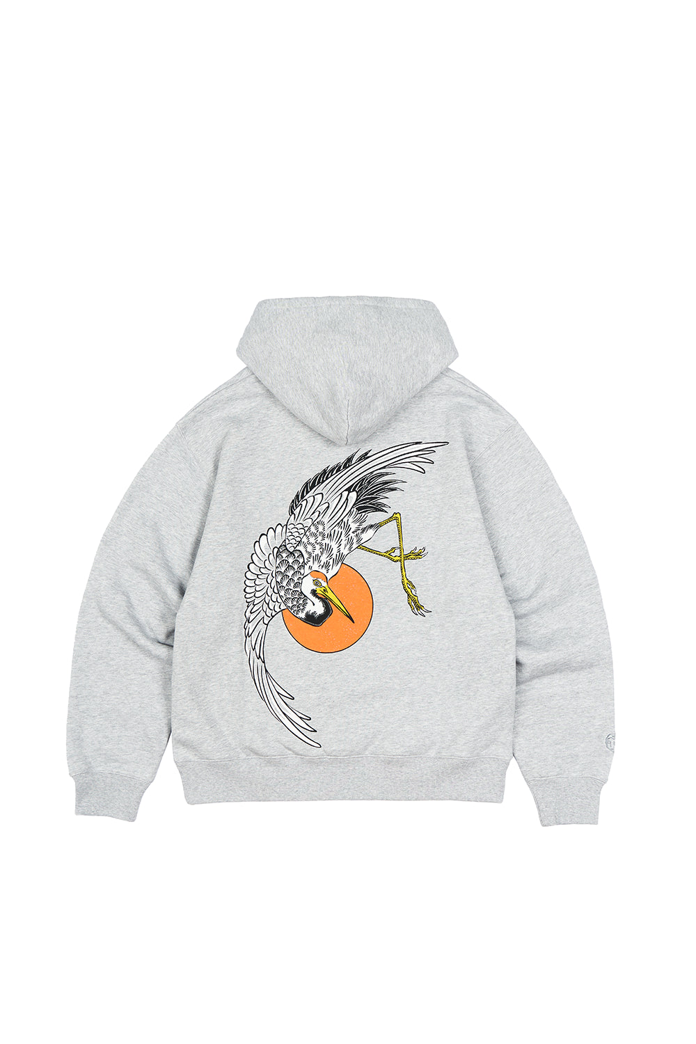 Polerón con Gorro Flying Swang Gris Melange Hombre | Andres Cruces