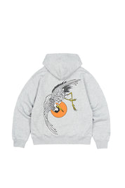 Polerón con Gorro Flying Swang Gris Melange Hombre | Andres Cruces