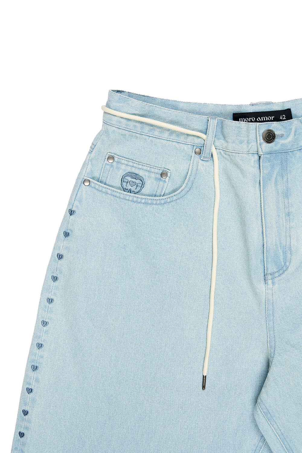 Pantalón Denim Daily Hearts Celeste Hombre | more amor