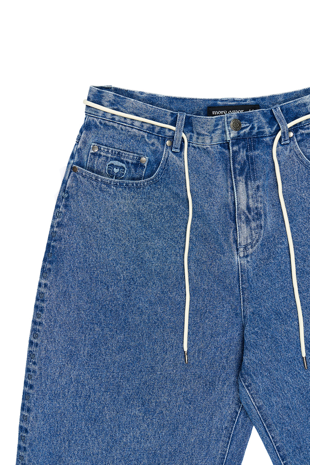 Pantalón Denim Daily Hearts Azul Mujer | more amor
