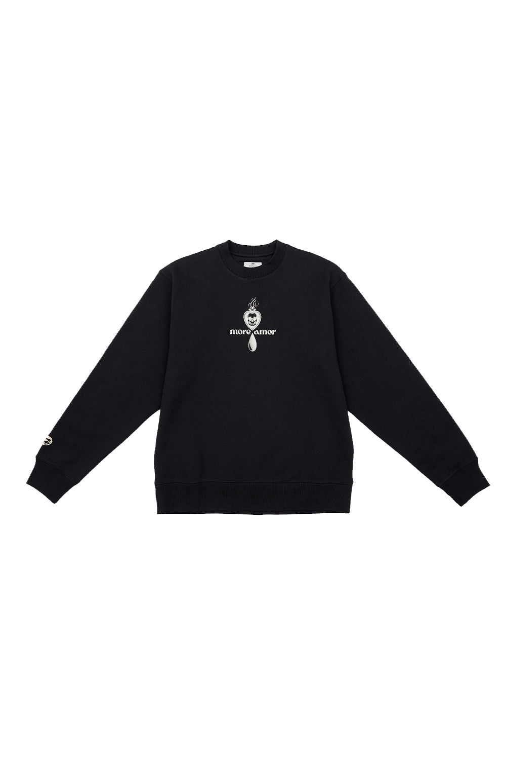 Polerón Crewneck sin Gorro Hombre Skull Negro | Max Costabal