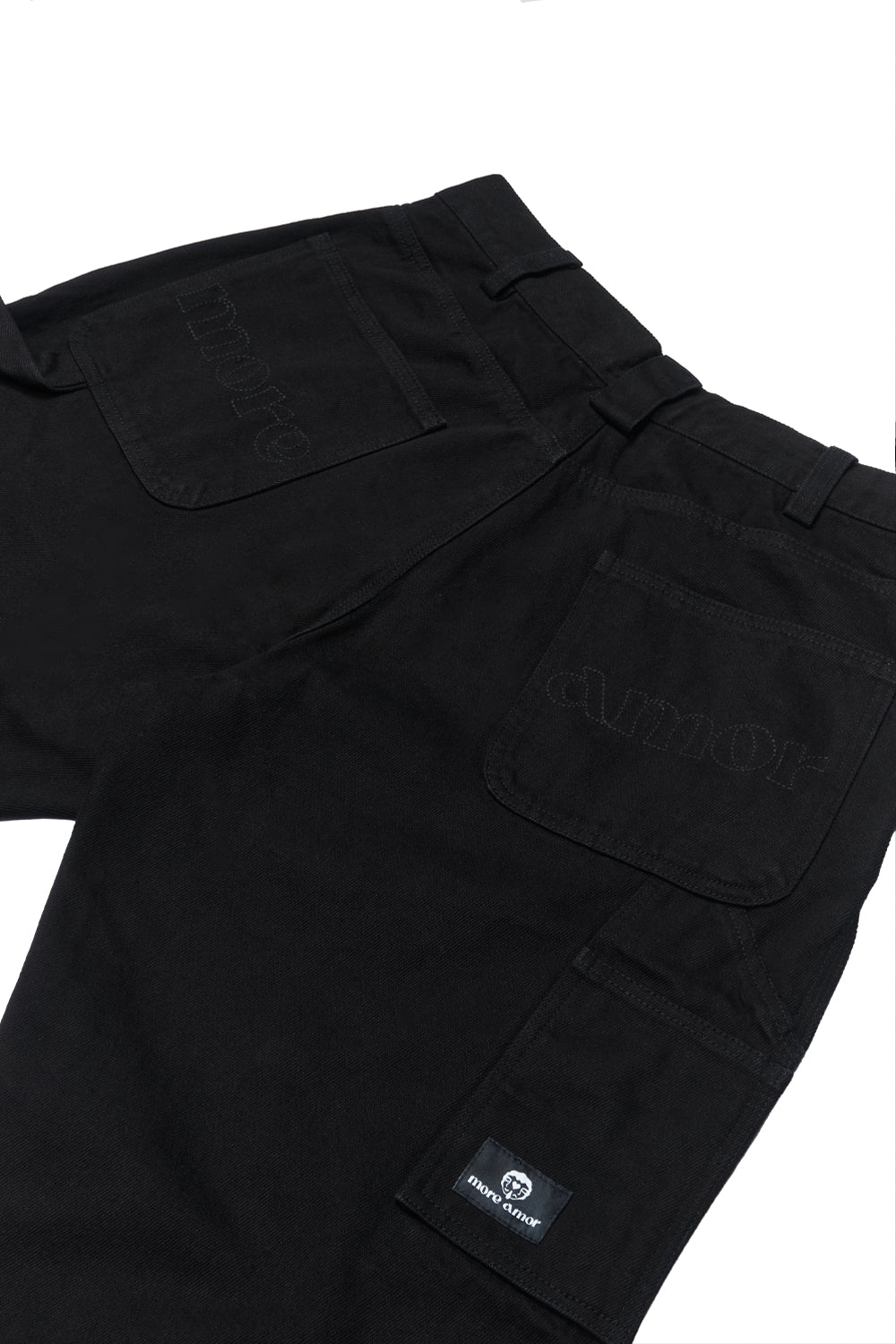 Pantalón Denim Carpenter Mujer Negro | more amor