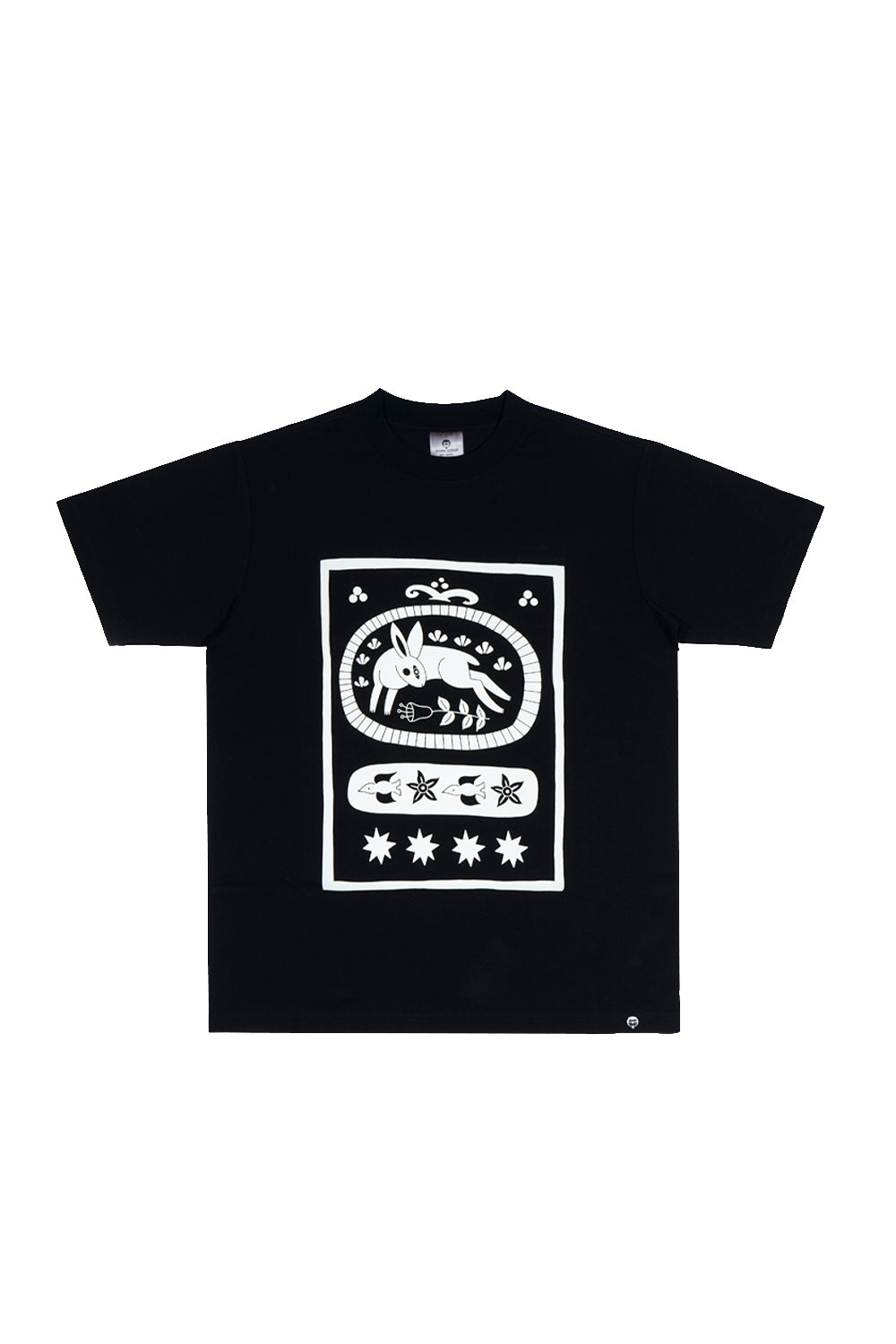 Polera 250 gr Rabbit Rug Negro | Cata Ciro