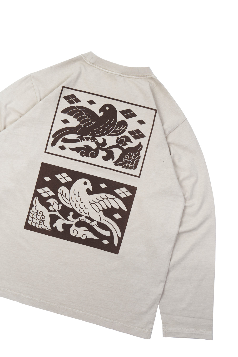Polera 250 gr Dual Birds Ecru | Cata Ciro