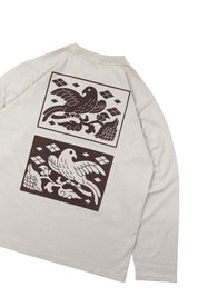 Polera 250 gr Dual Birds Ecru | Cata Ciro