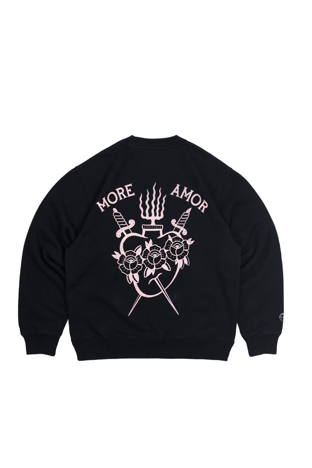 Crewneck Sin Gorro Heart&Roses Negro | DimeDarko