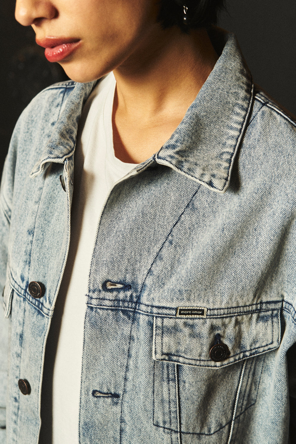 Denim Chaqueta Celeste | more amor