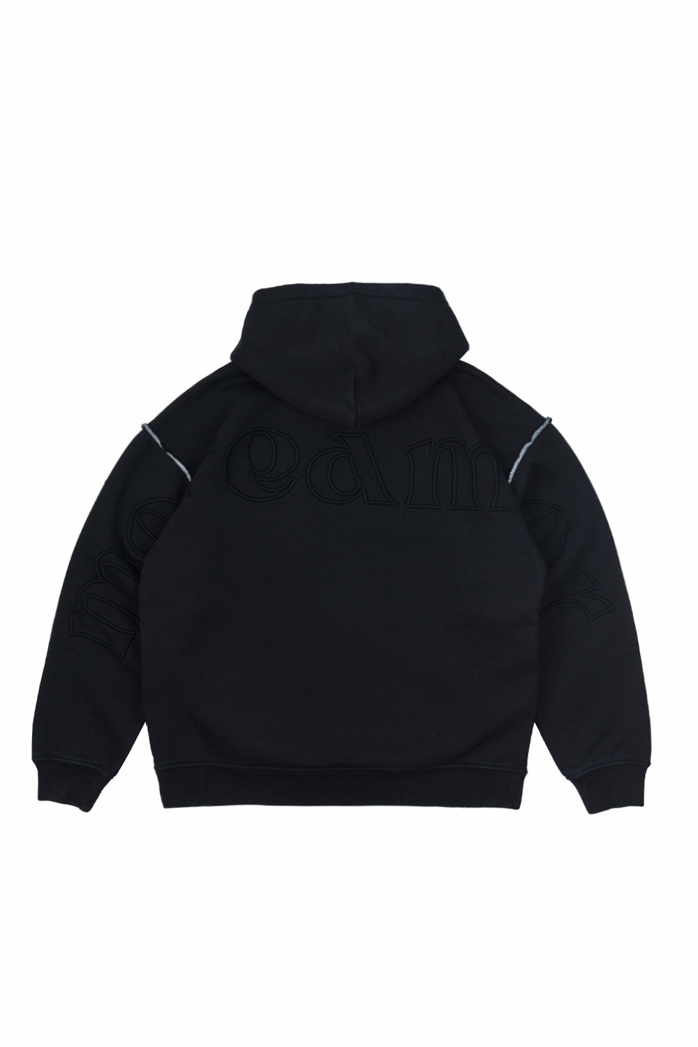 Polerón con Gorro Full Back Negro 450 gr | more amor