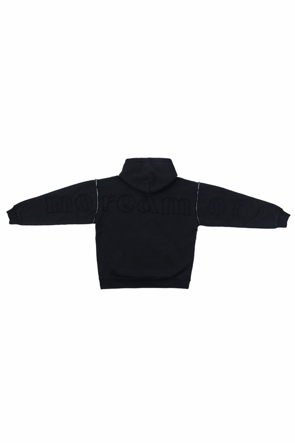 Polerón con Gorro Full Back Negro 450 gr | more amor