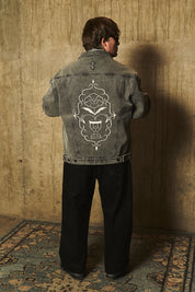 Denim Chaqueta Vase Of Flower Negra | Pau Cero