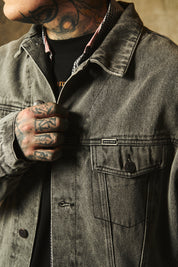 Denim Chaqueta Vase Of Flower Negra | Pau Cero
