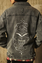 Denim Chaqueta Vase Of Flower Negra | Pau Cero