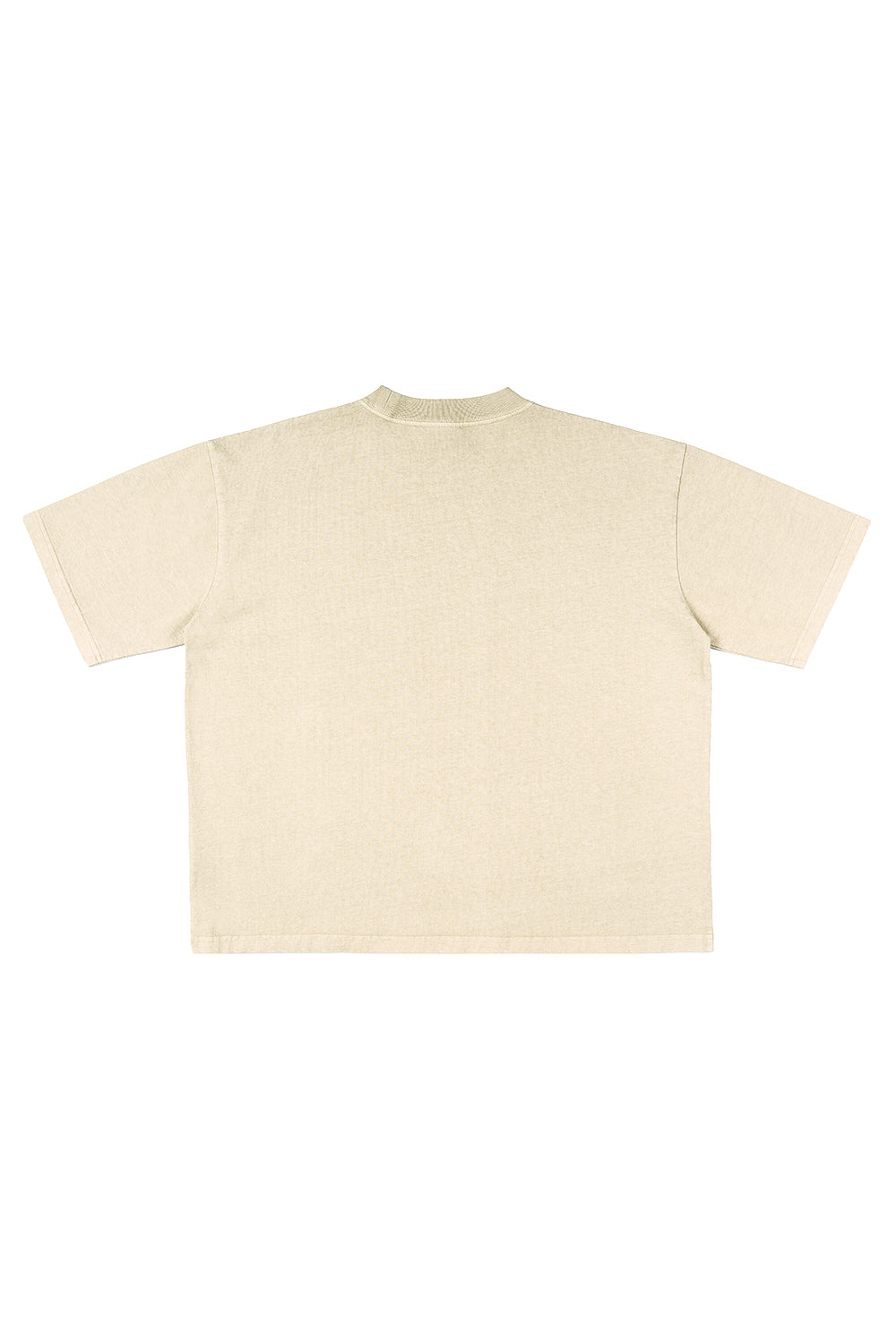 Polera Boxy Fit Manga Corta 250gr Ecru Mujer  | More Amor