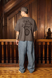 Polera FlowerPot Boxy Fit Gris | Clunes