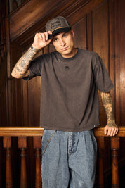 Polera FlowerPot Boxy Fit Gris | Clunes