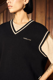 Chaleco Sleeveless Classy GrandPa Negra Mujer | more amor