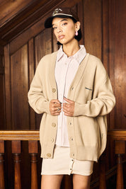 Chaleco Classy Cardigan Ecru Mujer | more amor