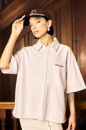 Camisa MC Classy Stripes Rosado Mujer | more amor