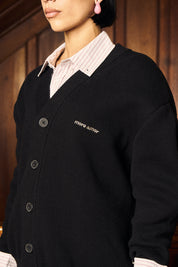 Chaleco Classy Cardigan Negra Mujer | more amor