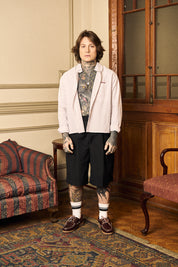 Camisa ML Classy Stripes Boxy Fit Rosado | more amor