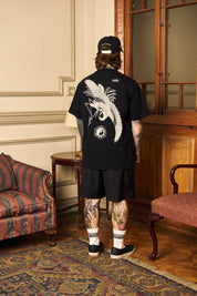 Polera Japanes Crane Negra | Clunes