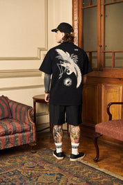 Polera Japanes Crane Negra | Clunes