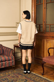 Chaleco Sleeveless Classy GrandPa Ecru Mujer | more amor