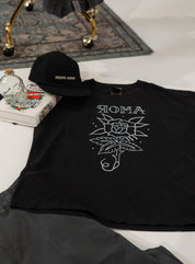 Polera 200gr Roma Negra Regular Fit | Max Puga