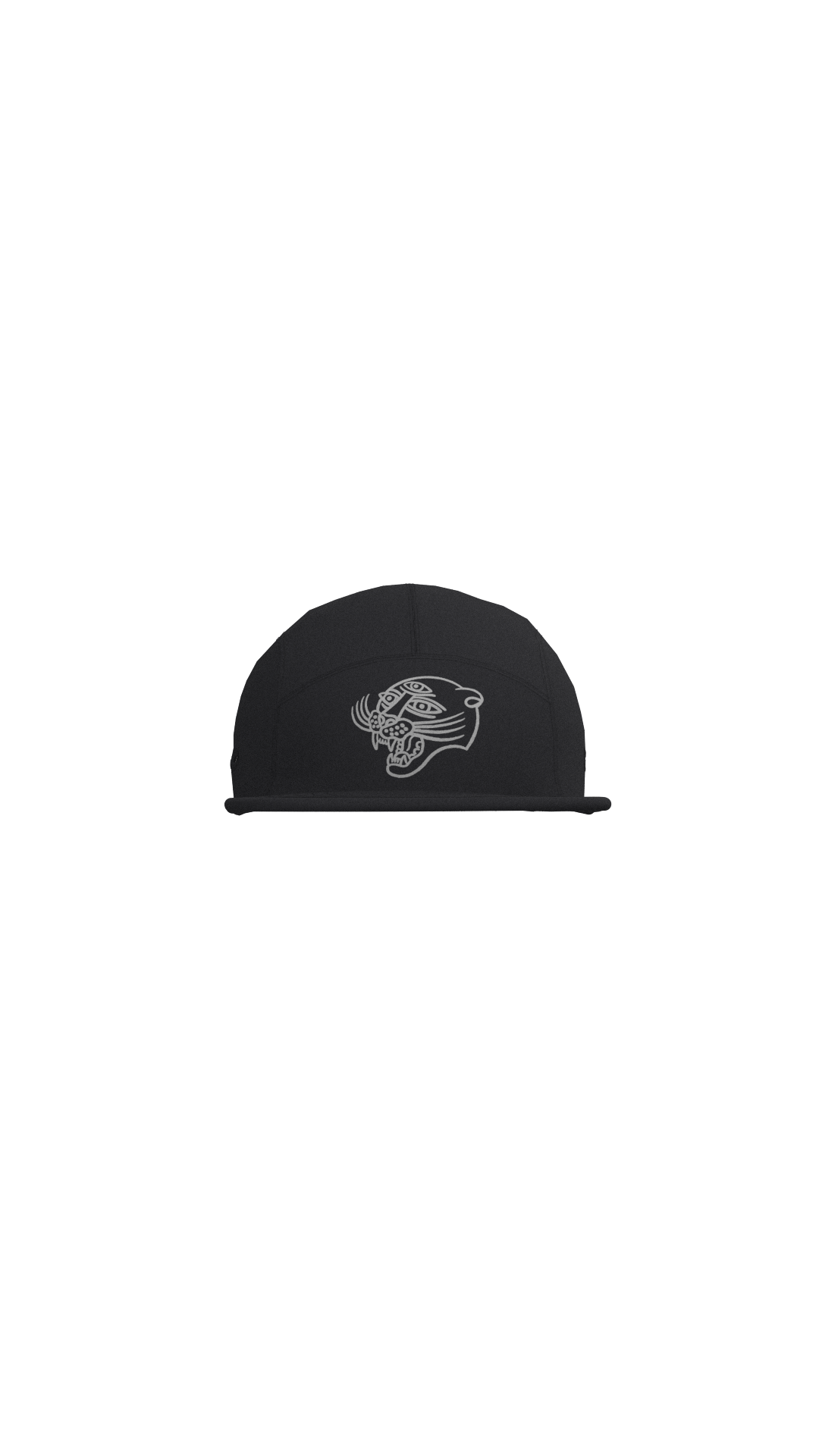 Jockey Five Panel Panther Head Negro | Max Puga