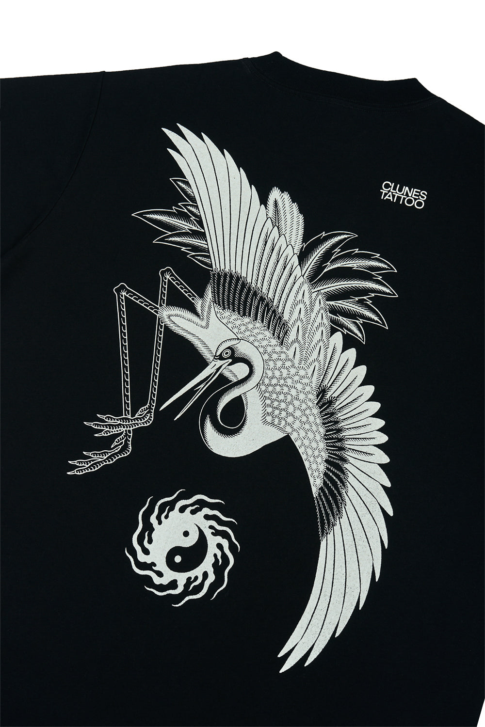 Polera Japanes Crane Negra | Clunes