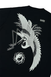 Polera Japanes Crane Negra | Clunes