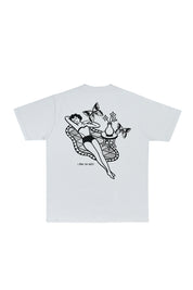 Polera Just Chilling Blanca Idraw_YouHappy Mujer | more amor x LOA