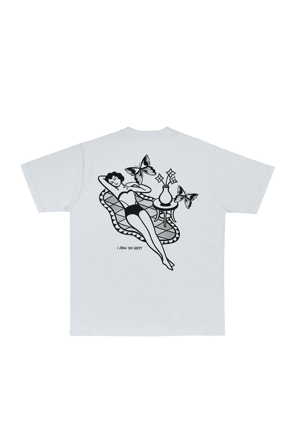 Polera Just Chilling Blanca Idraw_YouHappy | more amor x LOA