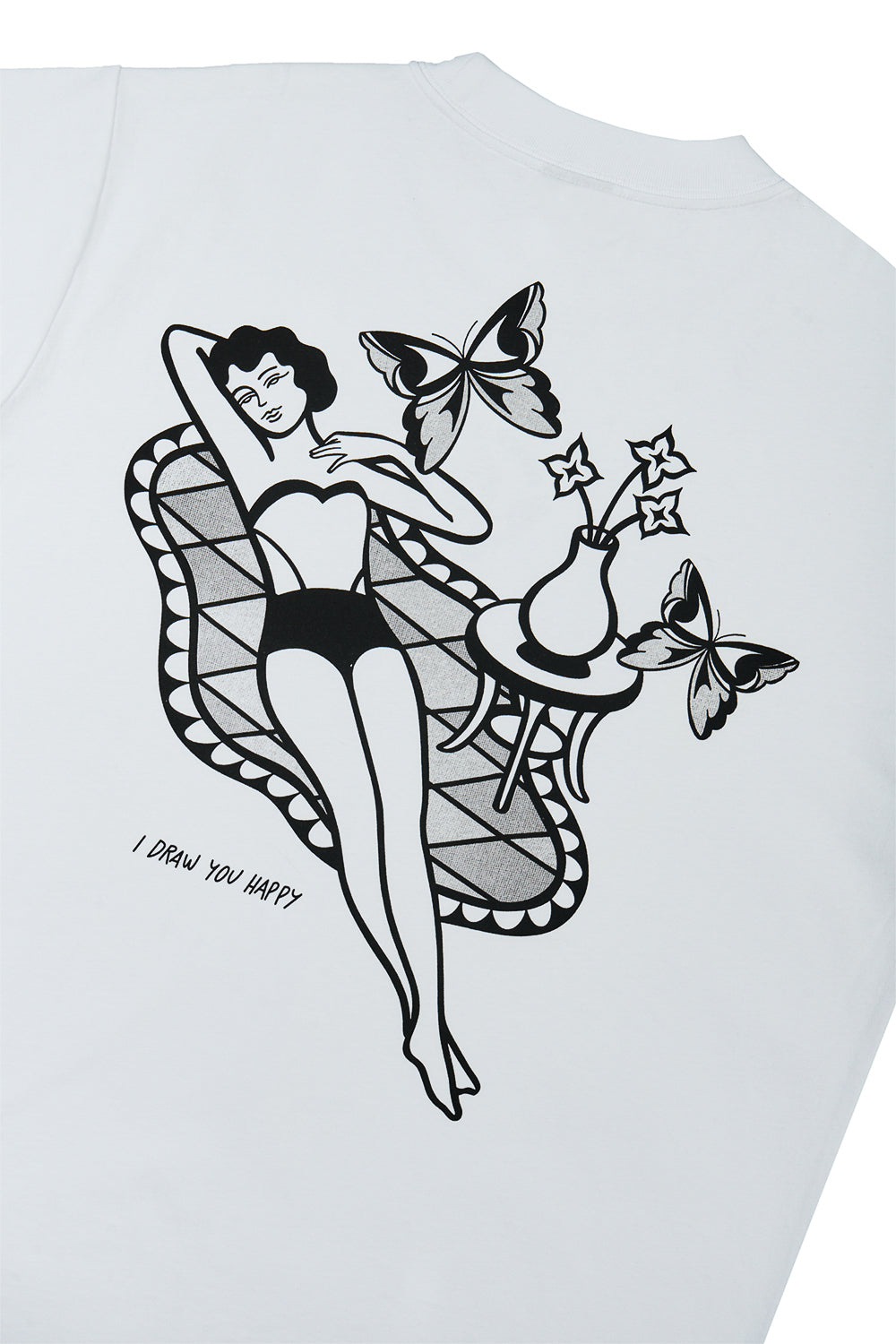 Polera Just Chilling Blanca Idraw_YouHappy Mujer | more amor x LOA