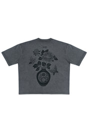 Polera FlowerPot Boxy Fit Gris | Clunes