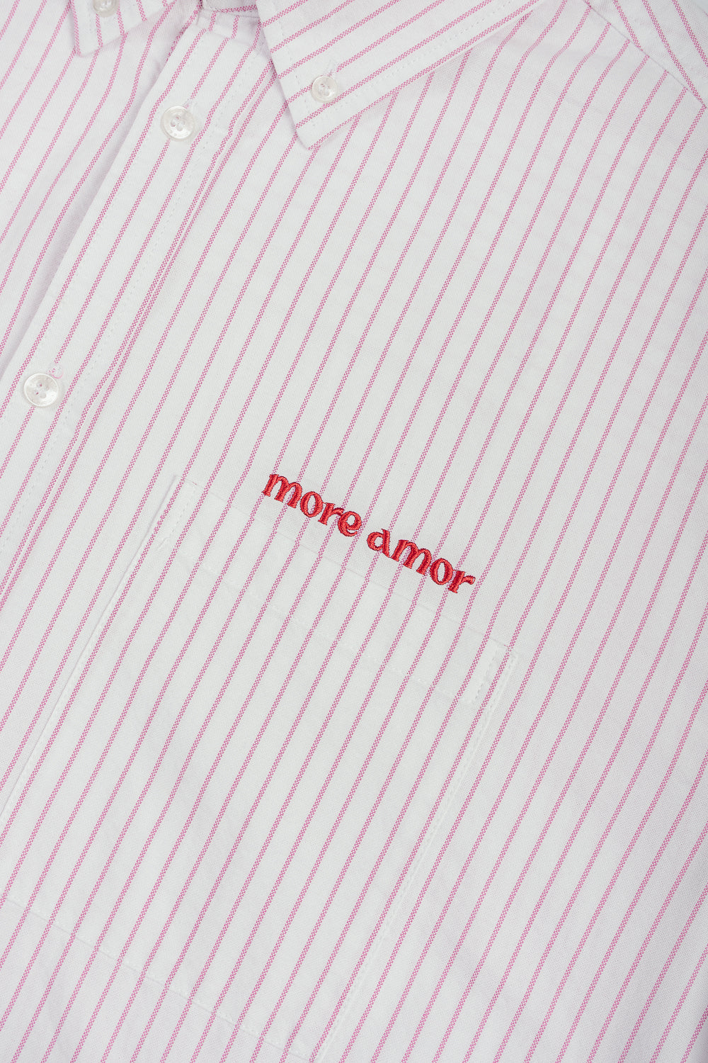 Camisa MC Classy Stripes Rosado Mujer | more amor