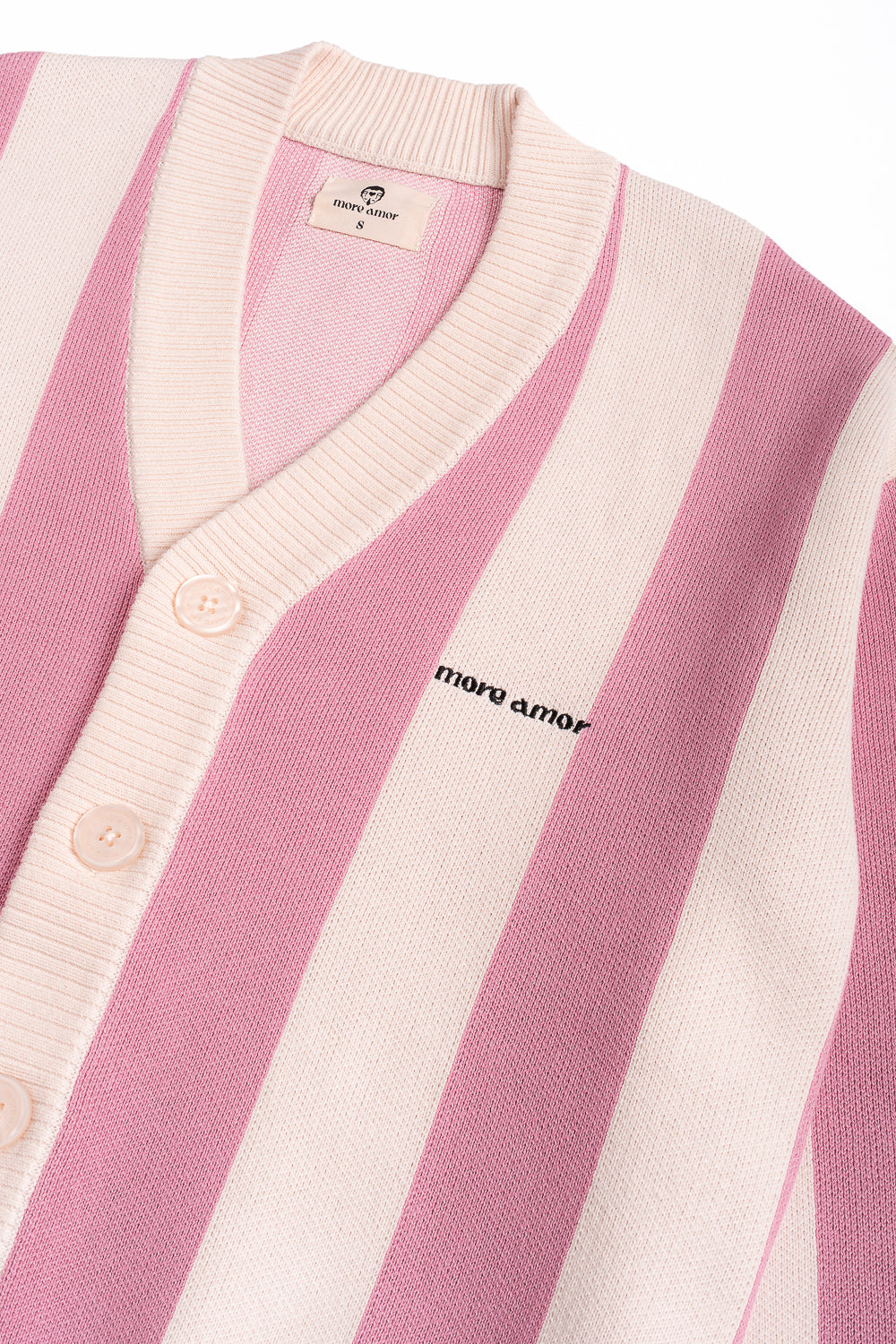 Chaleco Classy Cardigan Rosado&Ecru Mujer | more amor