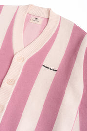 Chaleco Classy Cardigan Rosado&Ecru | more amor